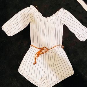 Active USA White Romper Small